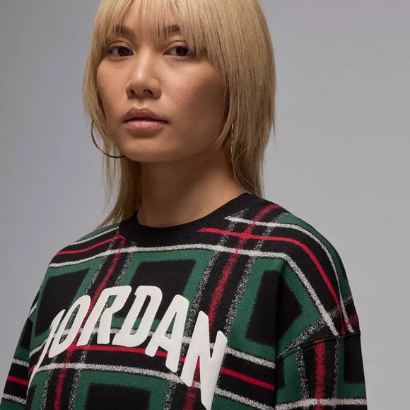 Jordan Plaid Crewneck Sweatshirt - Picture 4 of 9